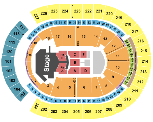 T-Mobile Arena BTS Seating Chart